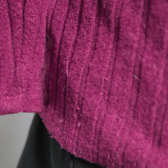 Fuchsia Belted Off the Shoulder Sweater 🍇 FRANK LYMAN - Picture 6 of 8